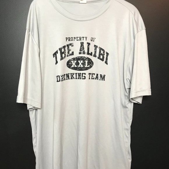 ALIBI drinking team men's XL tee shirt SHAMELESS - Picture 1 of 5